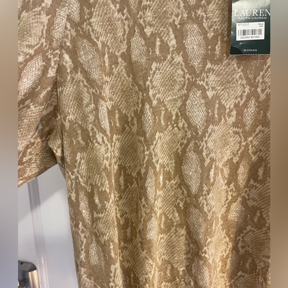 Lauren Ralph Lauren New with Tags- Linen Sweater- python print Women’s 2x - Picture 4 of 6